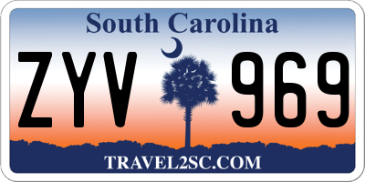 SC license plate ZYV969