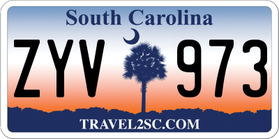 SC license plate ZYV973