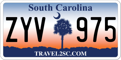 SC license plate ZYV975