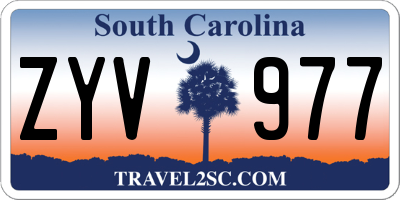SC license plate ZYV977