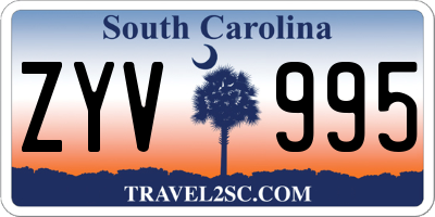 SC license plate ZYV995