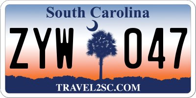 SC license plate ZYW047
