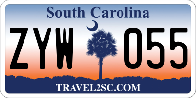SC license plate ZYW055