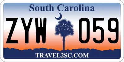 SC license plate ZYW059