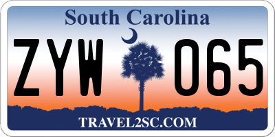 SC license plate ZYW065