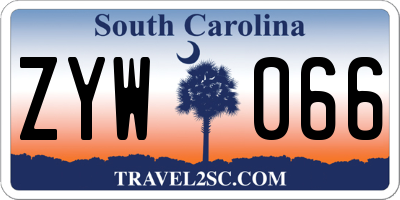 SC license plate ZYW066