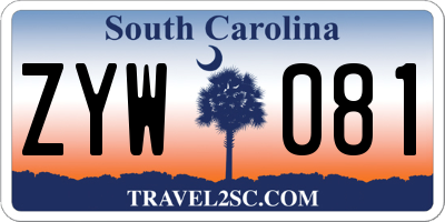 SC license plate ZYW081