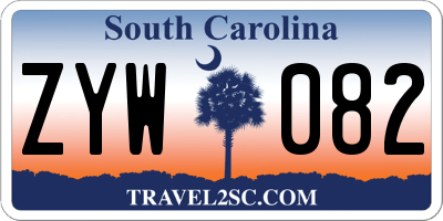 SC license plate ZYW082