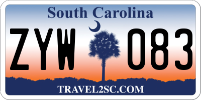 SC license plate ZYW083