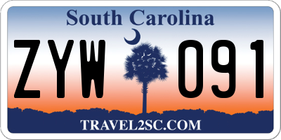 SC license plate ZYW091