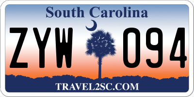 SC license plate ZYW094