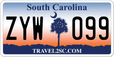 SC license plate ZYW099