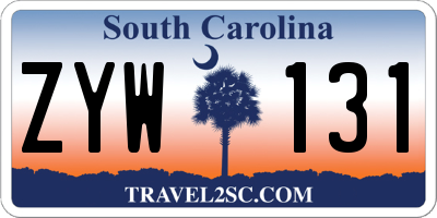 SC license plate ZYW131