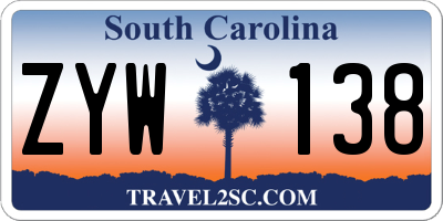 SC license plate ZYW138