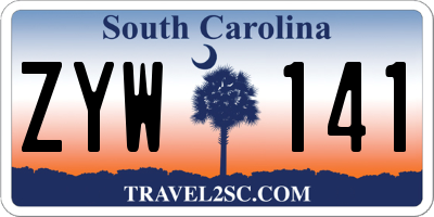 SC license plate ZYW141