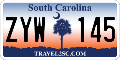 SC license plate ZYW145