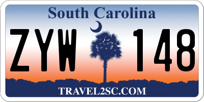 SC license plate ZYW148