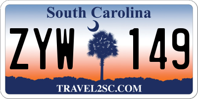 SC license plate ZYW149