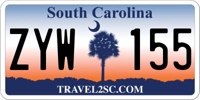 SC license plate ZYW155