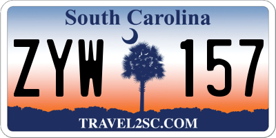 SC license plate ZYW157