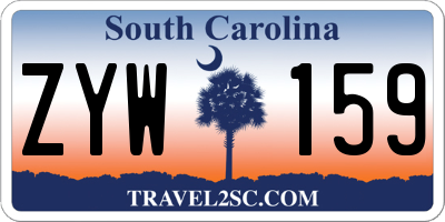 SC license plate ZYW159