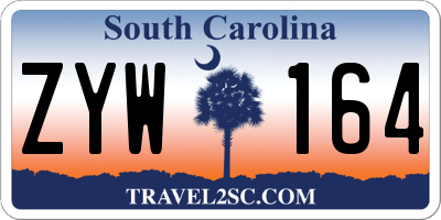 SC license plate ZYW164
