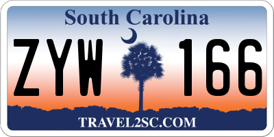 SC license plate ZYW166