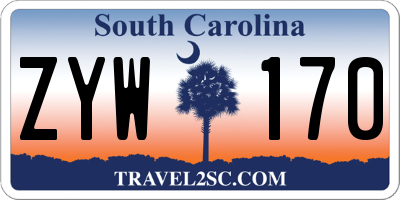 SC license plate ZYW170