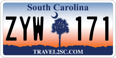 SC license plate ZYW171