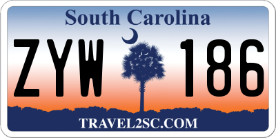 SC license plate ZYW186