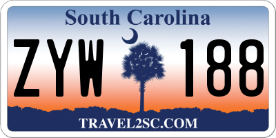 SC license plate ZYW188