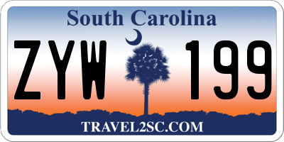 SC license plate ZYW199