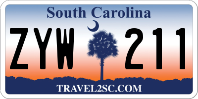 SC license plate ZYW211