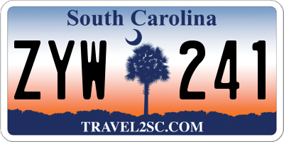 SC license plate ZYW241