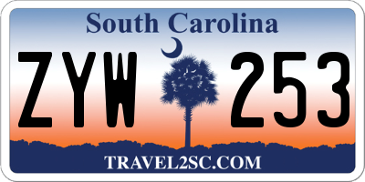 SC license plate ZYW253