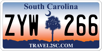 SC license plate ZYW266