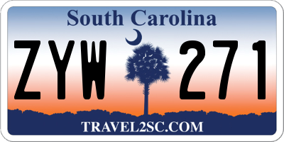 SC license plate ZYW271