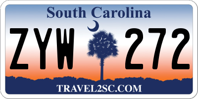 SC license plate ZYW272