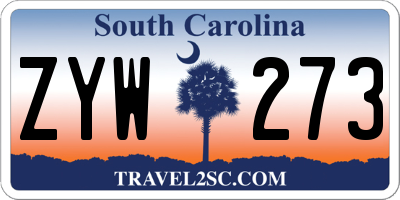 SC license plate ZYW273