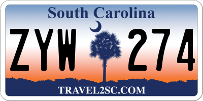 SC license plate ZYW274