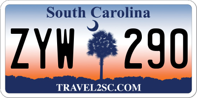 SC license plate ZYW290