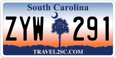 SC license plate ZYW291