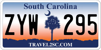 SC license plate ZYW295