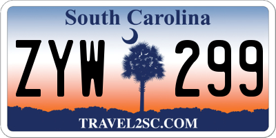 SC license plate ZYW299
