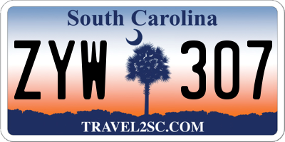 SC license plate ZYW307