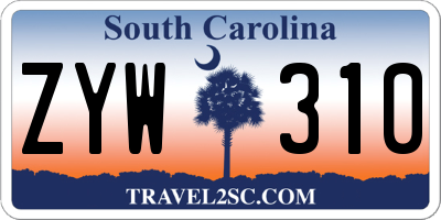 SC license plate ZYW310