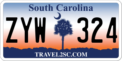 SC license plate ZYW324