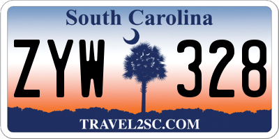SC license plate ZYW328