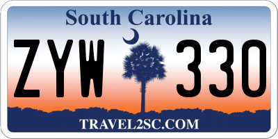 SC license plate ZYW330