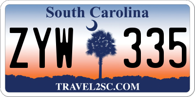SC license plate ZYW335